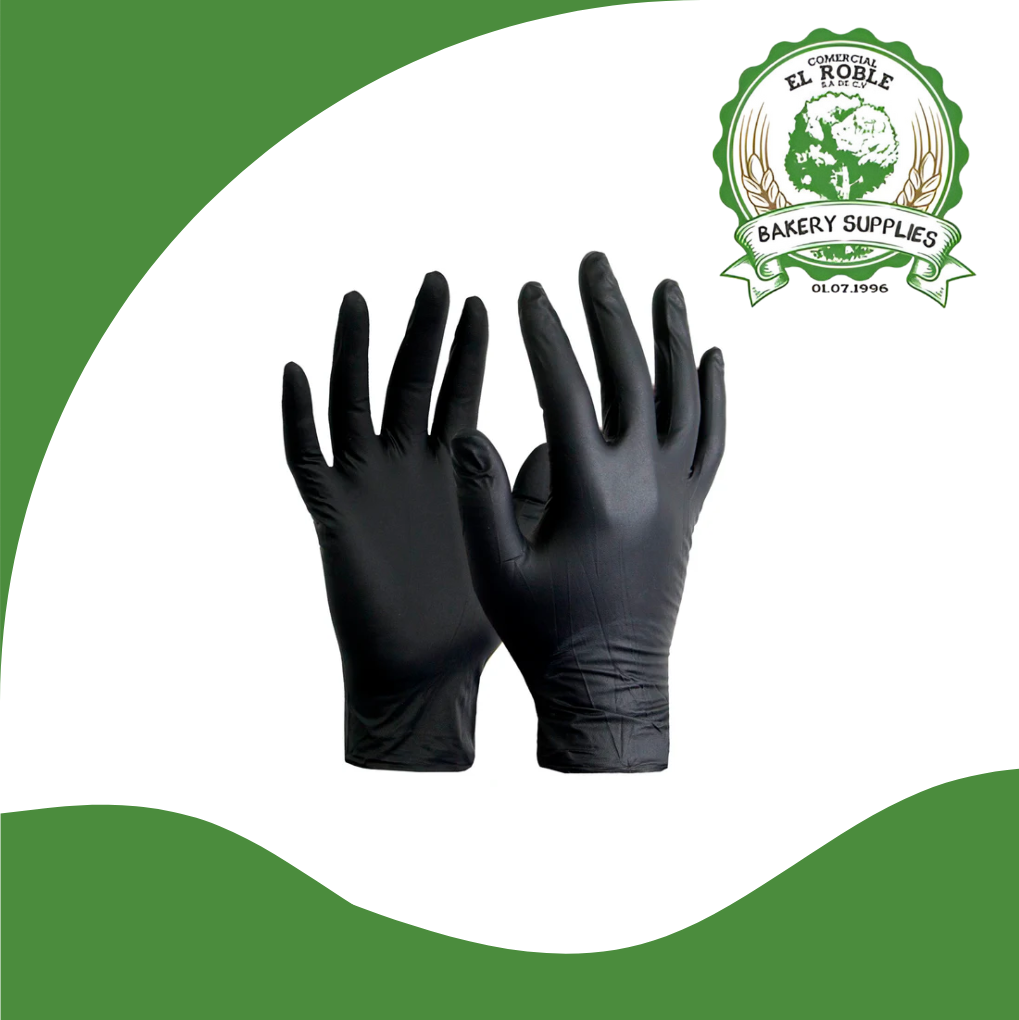[102533] PICME GUANTE NITRILO NEGRO MEDIUM 10/X100 UNI