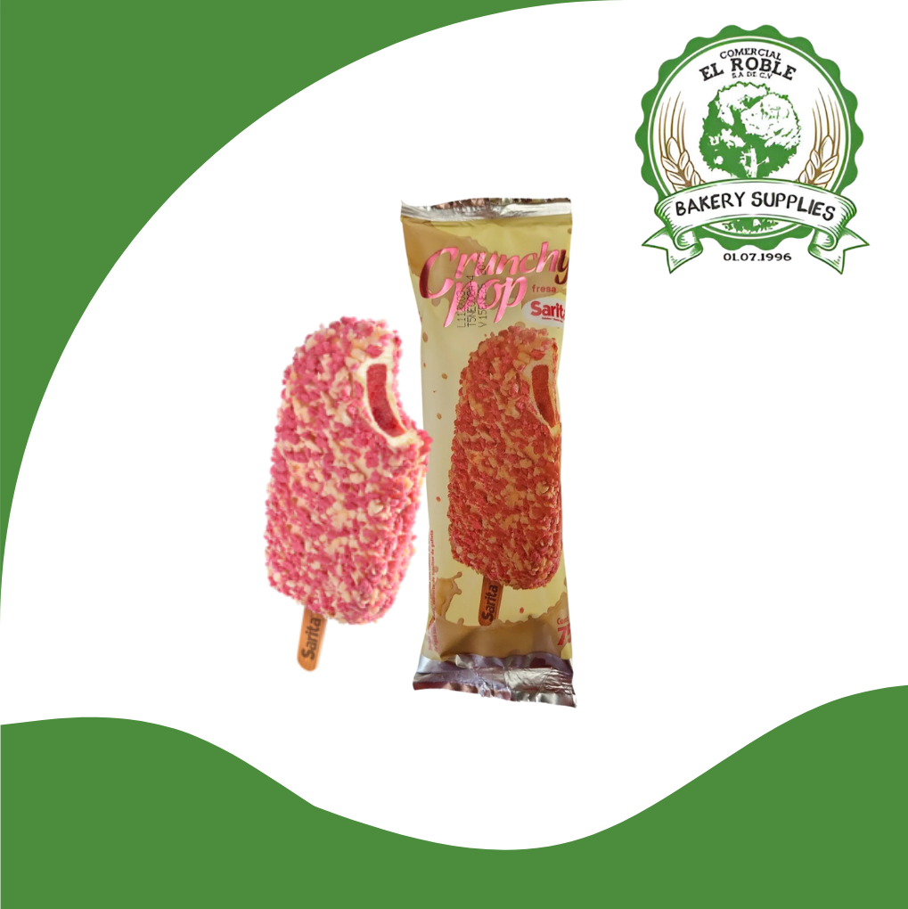 SARITA PALETA CRUNCHY POP FRESA 12/UNI