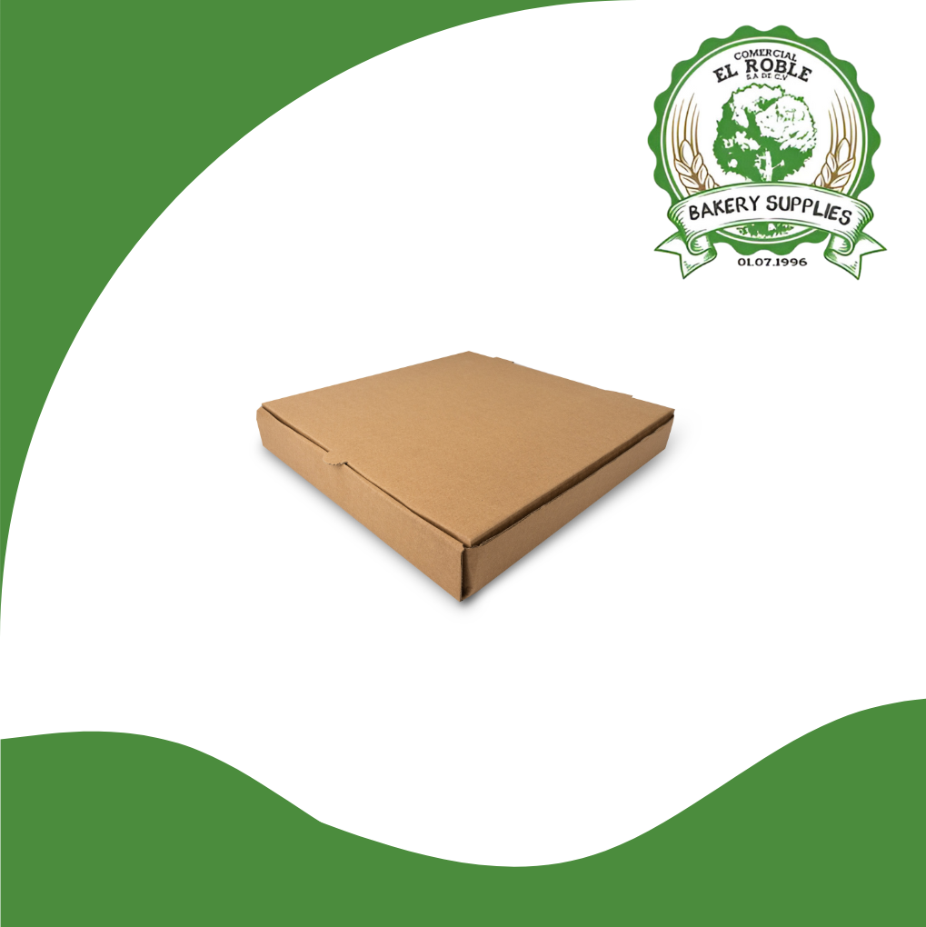 CAJA PARA PIZZA MICROCORRUGADA KRAFT # 8 1/1 UNI