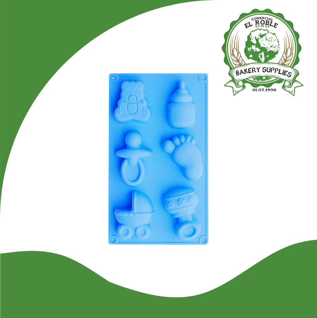 [102953] EL ROBLE MOLDE SILICON DE BABY SHOWER 1-7.5CM F019 1/1 UNI