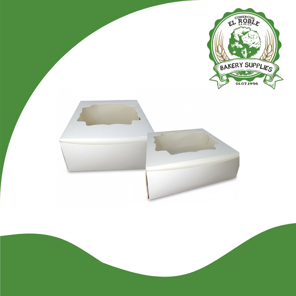 EL ROBLE CAJA PLEGADIZA BLANCA CON VENTANA 4X4X2 1/1 UNI