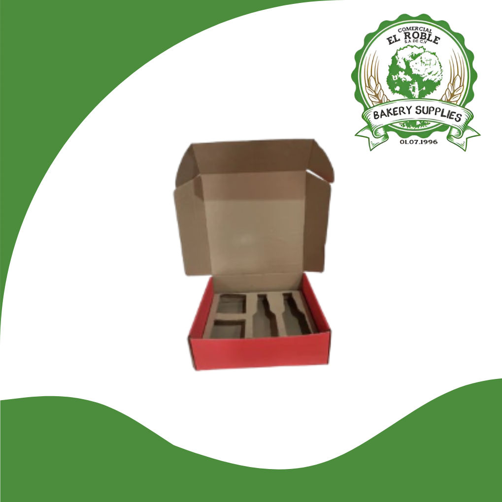 EL ROBLE CAJA PLEGADIZA CON VENTANA 9X9X5 + INSERTO ESPECIAL 1/1 UNI
