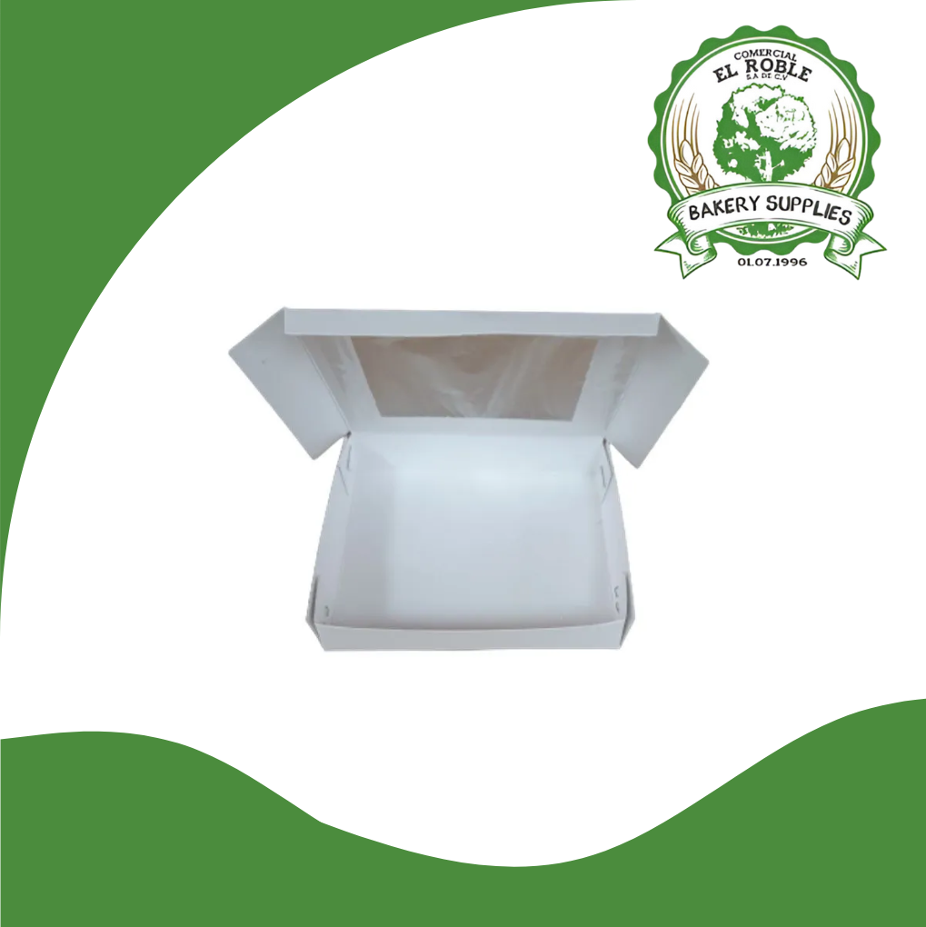 EL ROBLE CAJA PLEGADIZA PARA TORTA CON VENTANA 1/1 UNI