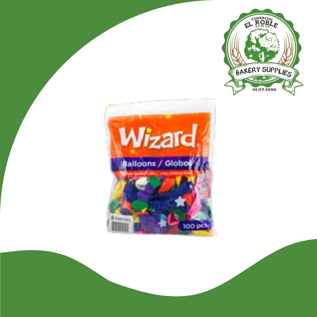 [103396] GLOBOS SURTIDOS WIZAR 12/100 UNI