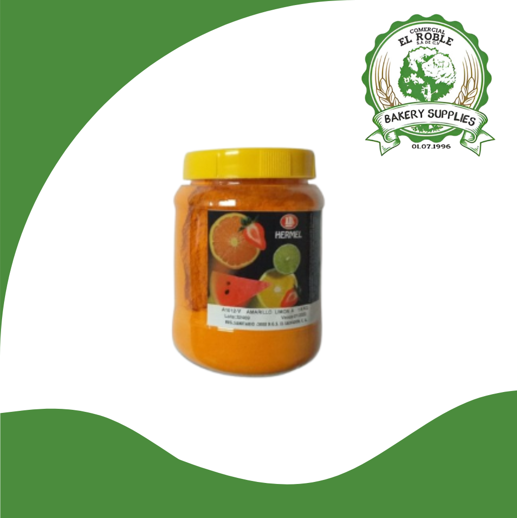 HERMEL COLOR POLVO AMARILLO LIMON A1012 1/250 GRAMOS