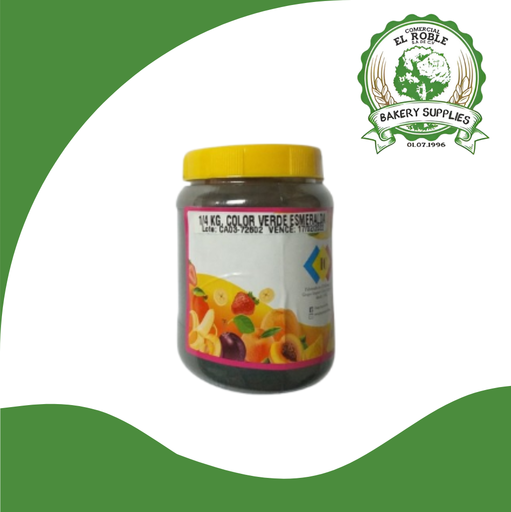 IMPORT COLOR POLVO VERDE ESMERALDA 1/4 KILO