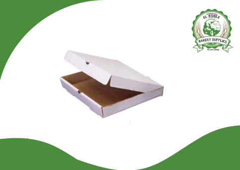 CAJA PARA PIZZA CORRUGADA BLANCA  #18 1/1 UNU