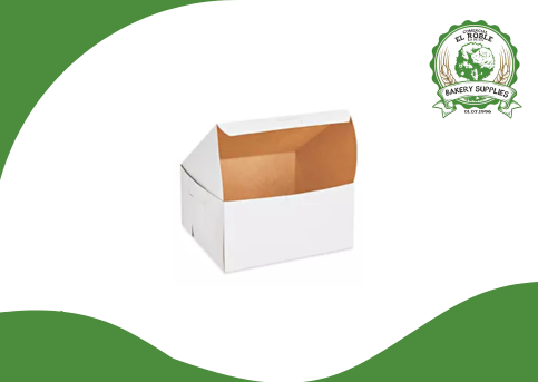 CAJA PARA PASTEL BLANCA # 8 1/1 UNI