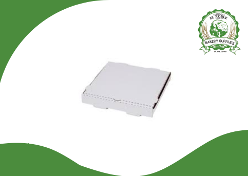 CAJA PARA PIZZA CORRUGADA BLANCA  #8 1/1 UNI