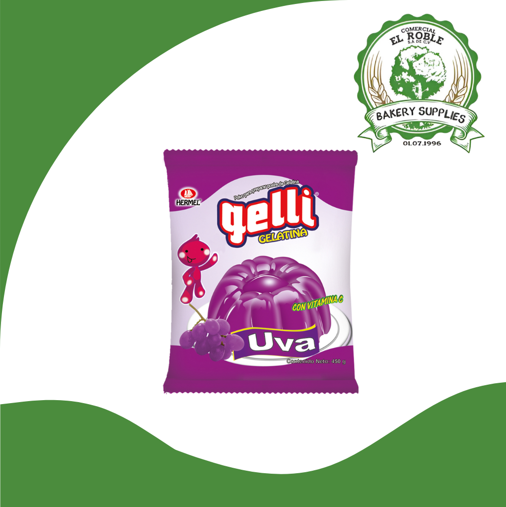 HERMEL GELATINA UVA 25/450 GRRAMOS