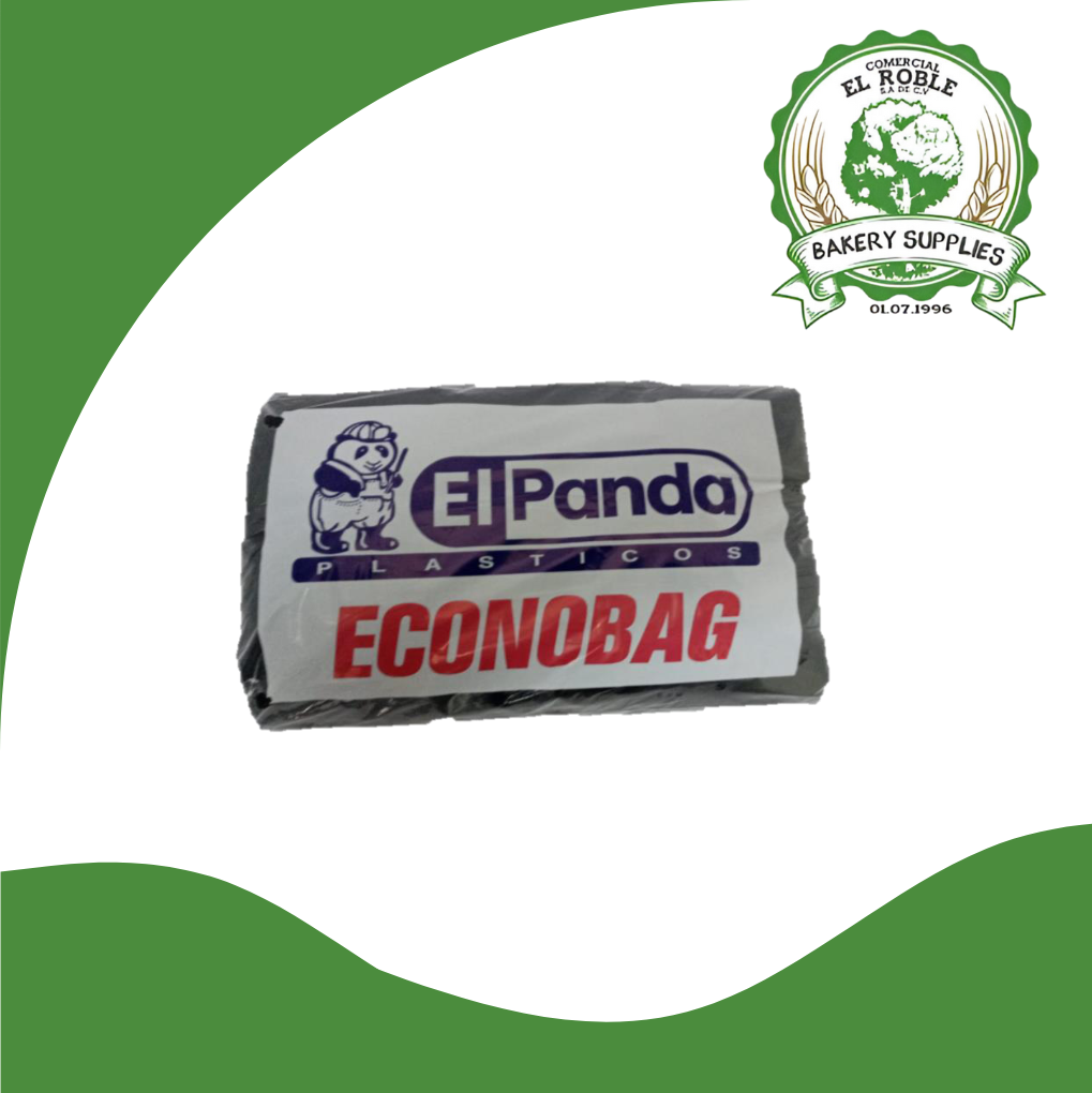 [101804] PANDA BOLSA MEDIO JARDIN NEGRA 24X34 100/1 UNI
