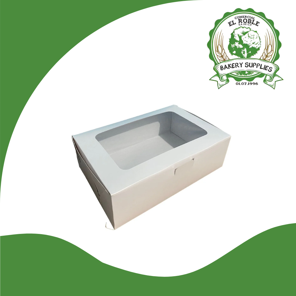 [101971] EL ROBLE CAJA BLANCA PLEGADIZA CON VENTANA 9X6X3 1/1 UNI