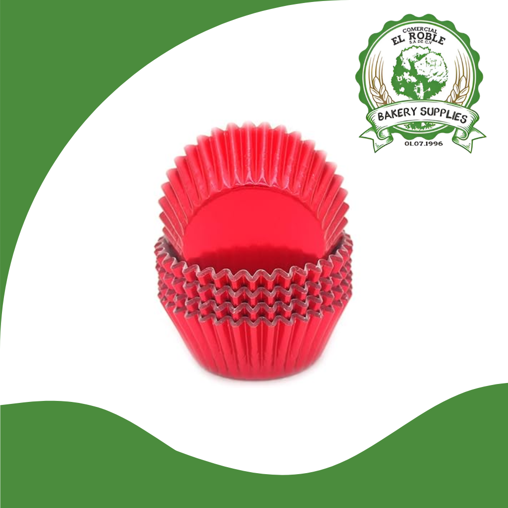 [102275] EL ROBLE MOLDE  CUP CAKE ROJO J-12CM-R 100/1 UNI