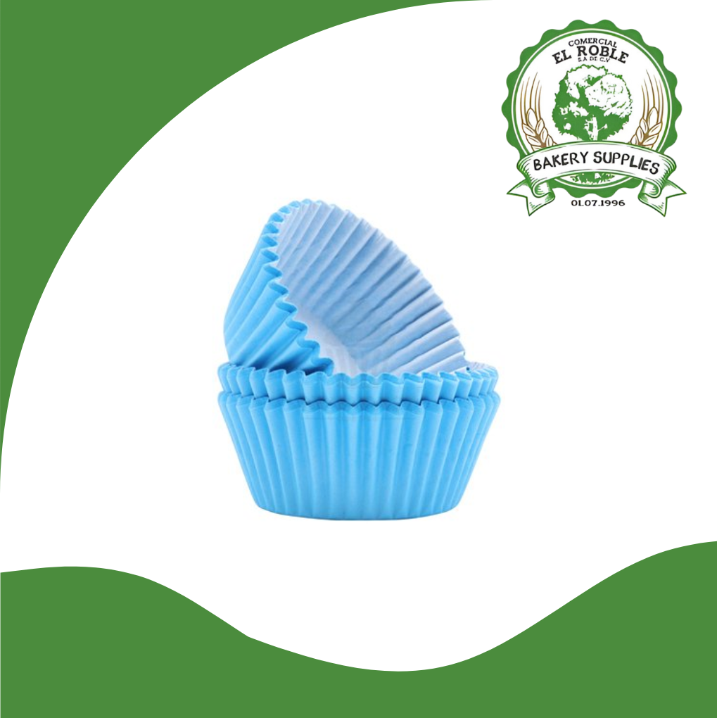 [102278] EL ROBLE MOLDE CUP CAKE CELESTE J-12CM-LB 100/1 UNI