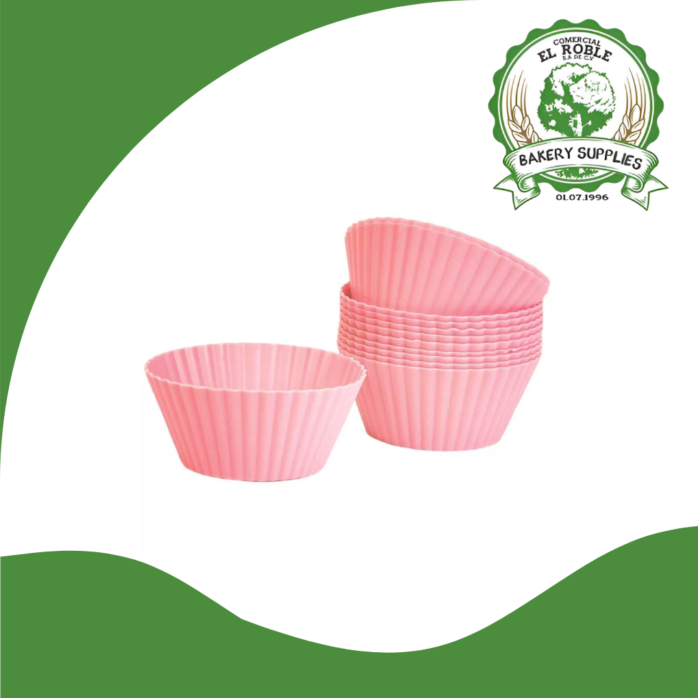 [102281] EL ROBLE MOLDE  CUP CAKE ROSA J-12CM-P 100/1 UNI