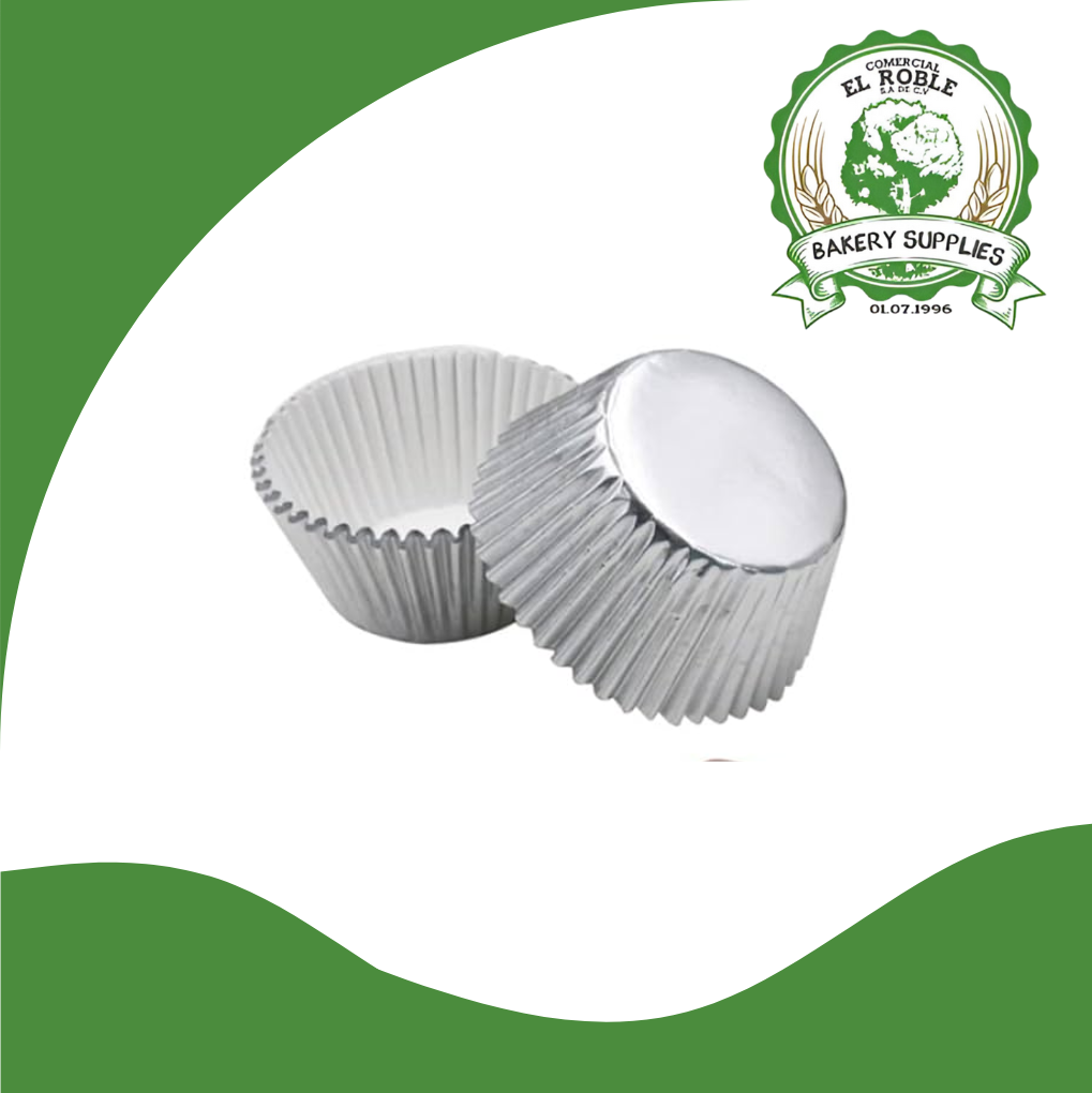 [102284] EL ROBLE MOLDE CUP CAKE PLATA J-9.5CM-S 100/1 UNI